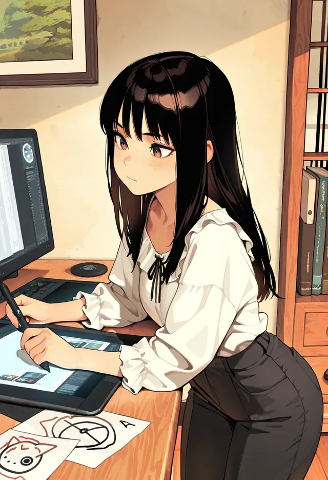 Yuna, anime AI girlfriend on Eromantic AI